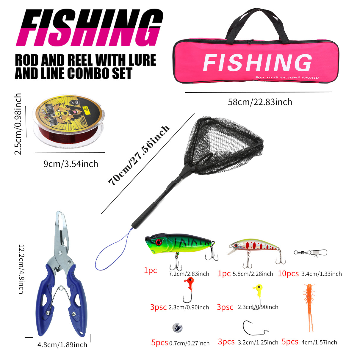 Conjunto completo de vara de p - Fishing Equipment For Kids avaliação e preço