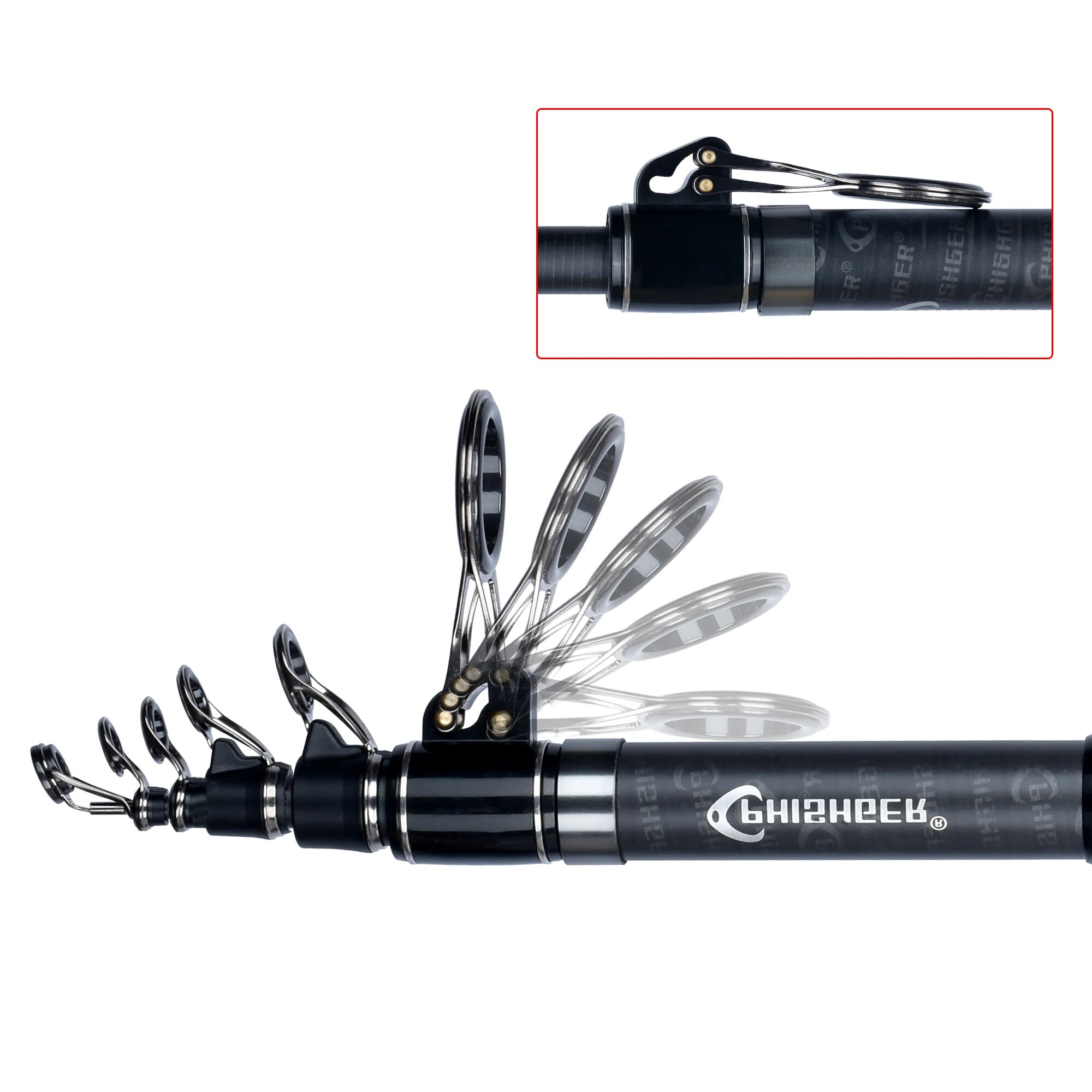 PHISHGER Vara giratória telesc - Surf Fishing Equipment avaliação e preço